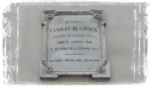 Lapide, Torino. Casa di Camillo Benso, Conte di Cavour.