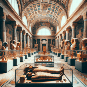 Museo Egizio Torino, immagine realizzata dall'intelligenza artificiale (A.I.)