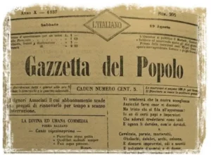 La Gazzetta del Popolo 1857, prima pagina